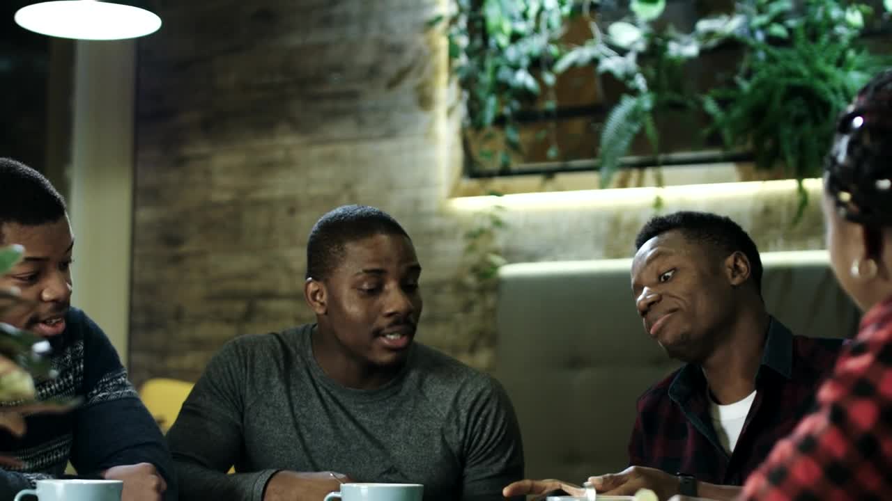 Stock Video Group Of Friends Having A Discussion In The Table Live Wallpaper For PC