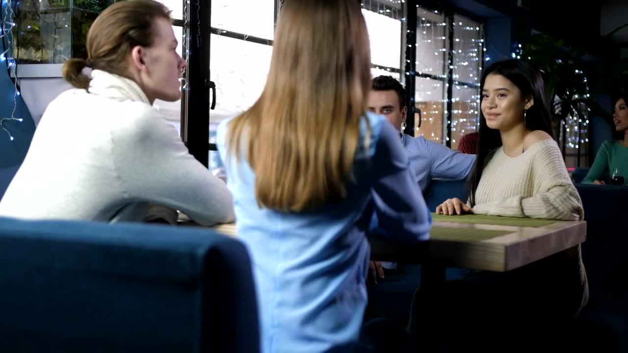 Stock Video Group Of Friends At A Cafe Live Wallpaper For PC