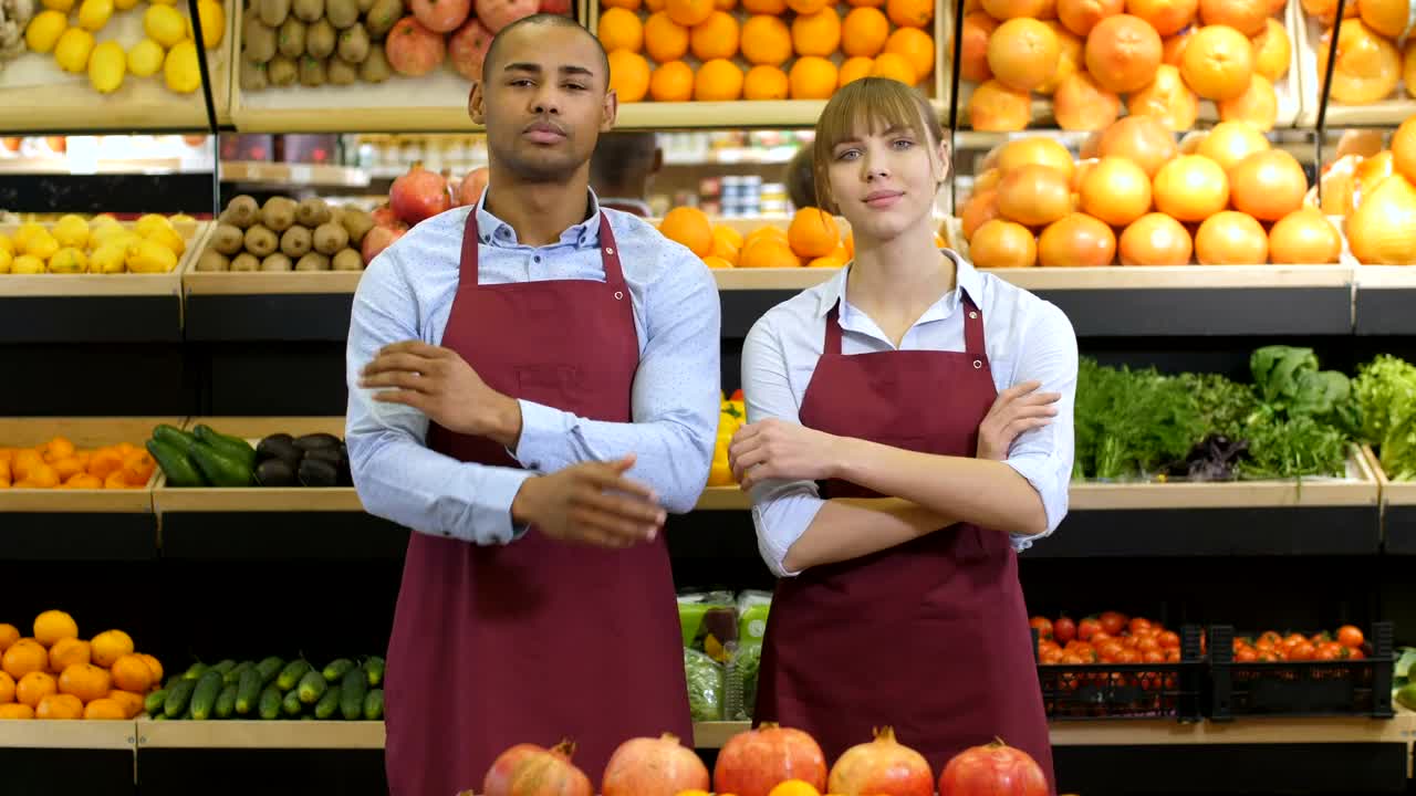 Stock Video Grocery Store Staff Folding Their Arms Live Wallpaper For PC