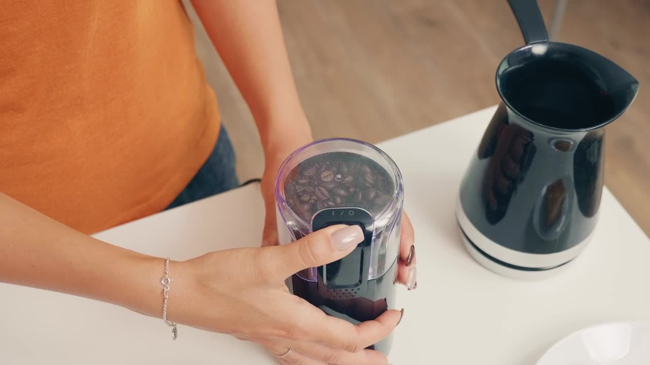 Stock Video Grinding Coffee Beans In The Morning Live Wallpaper For PC