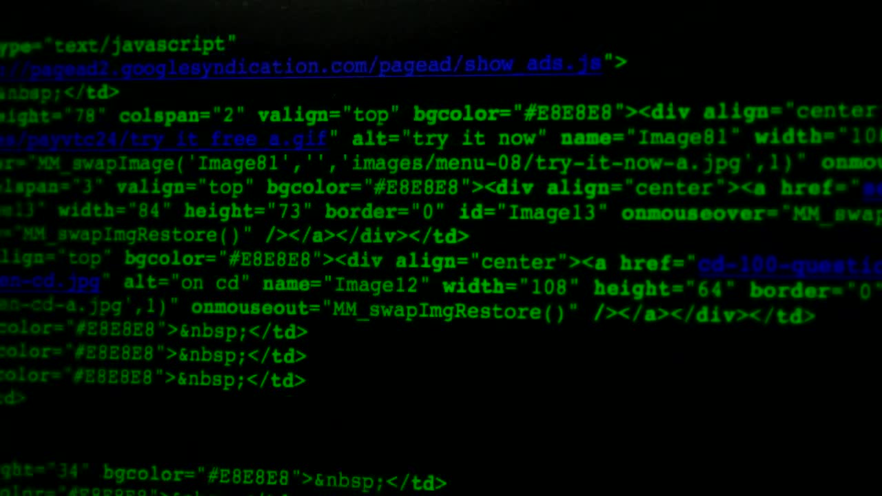 Stock Video Green Code Scrolling On A Monitor Live Wallpaper For PC
