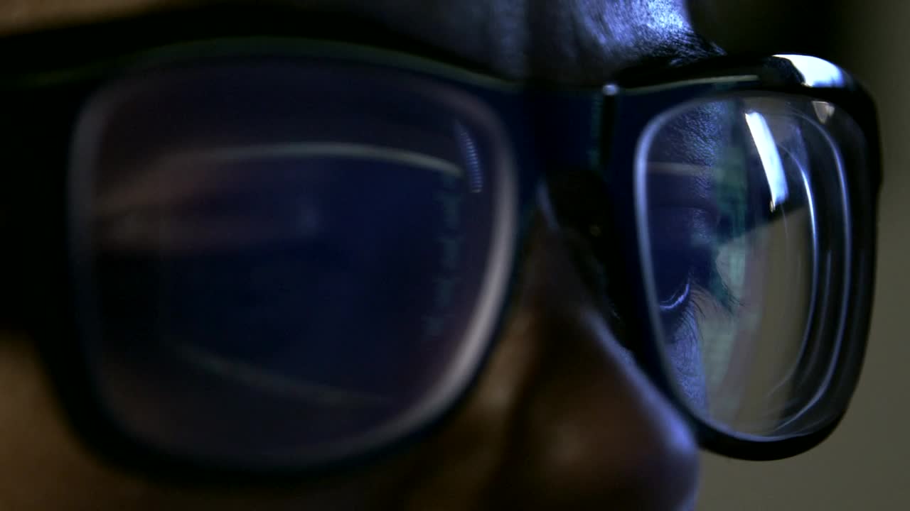 Stock Video Green Code Reflecting On Glasses Live Wallpaper For PC