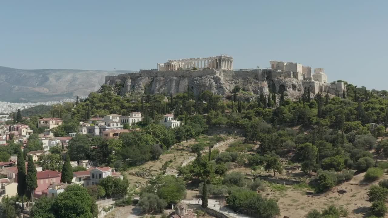 Stock Video Greco Roman Temple On A Mound In Athens Live Wallpaper For PC