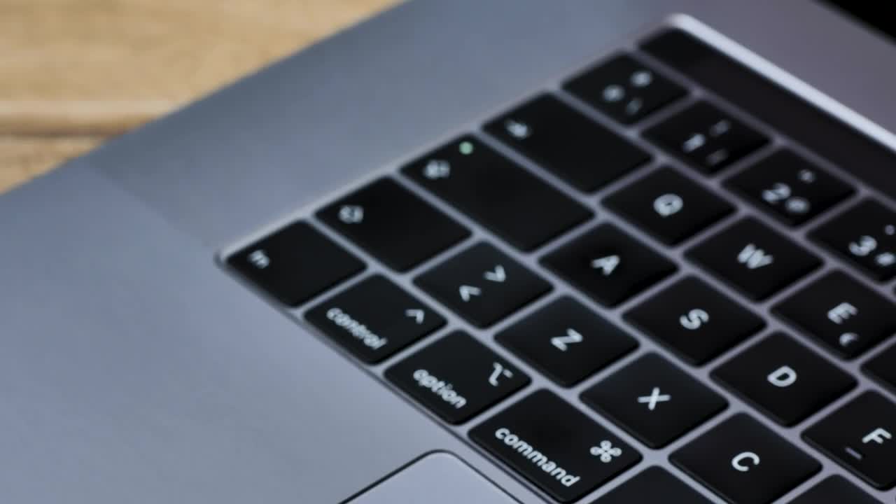Stock Video Gray Laptop Keyboard Close Up Live Wallpaper For PC