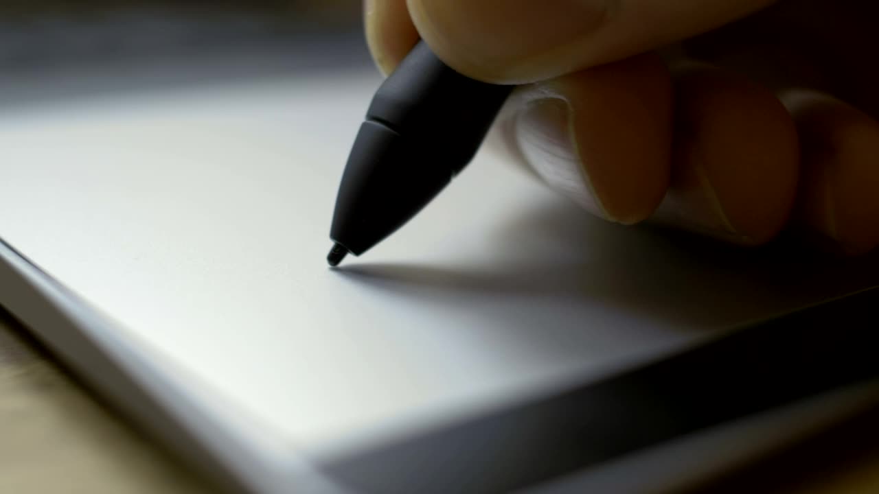 Stock Video Graphic Tablet Pen At Work Live Wallpaper For PC