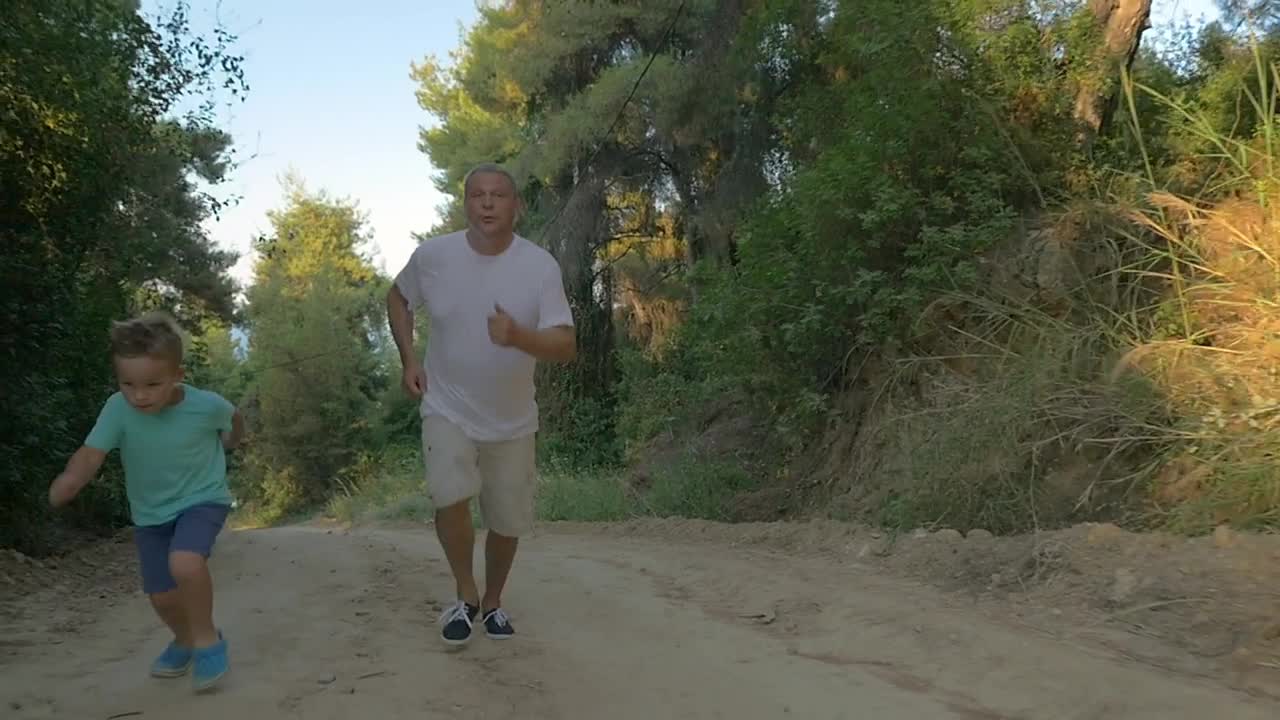 Stock Video Grandfather Running Through The Woods Live Wallpaper For PC