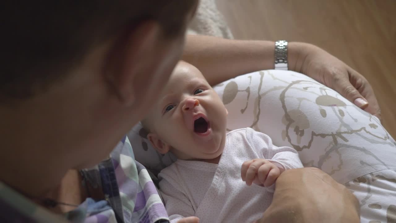 Stock Video Grandfather And Newborn Child Live Wallpaper For PC