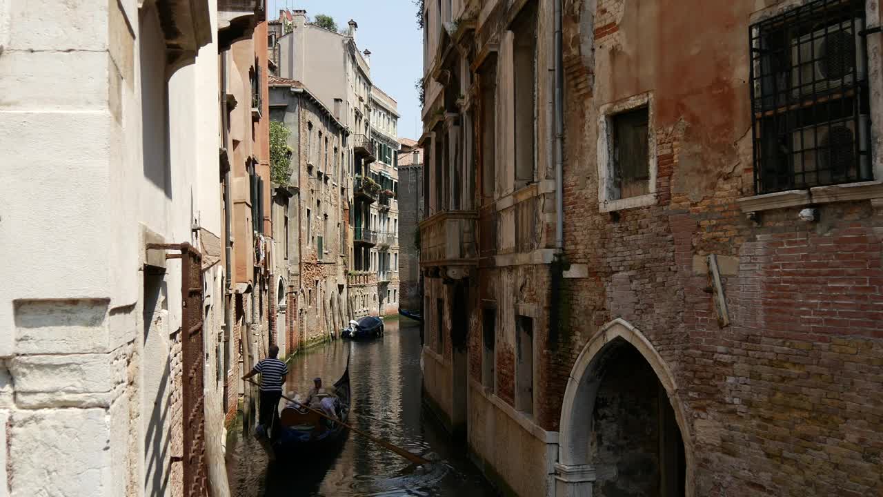 Stock Video Gondola Sailing In A Venice Canal Live Wallpaper For PC