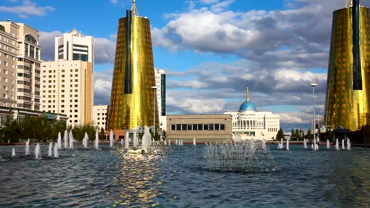 Stock Video Golden Towers Buildings And A Fountain Live Wallpaper For PC