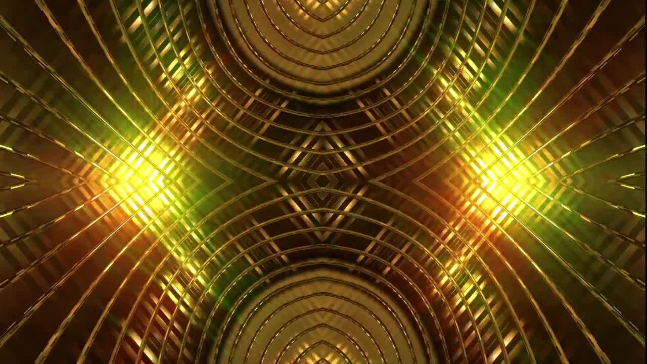 Stock Video Golden Surface With Lines And Lights Spinning Live Wallpaper For PC
