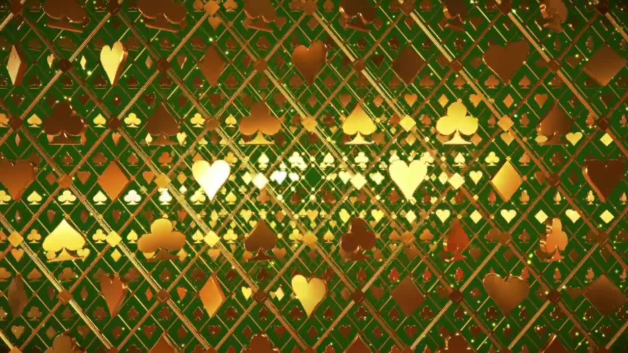 Stock Video Golden Poker Figures Pattern D Animation Live Wallpaper For PC