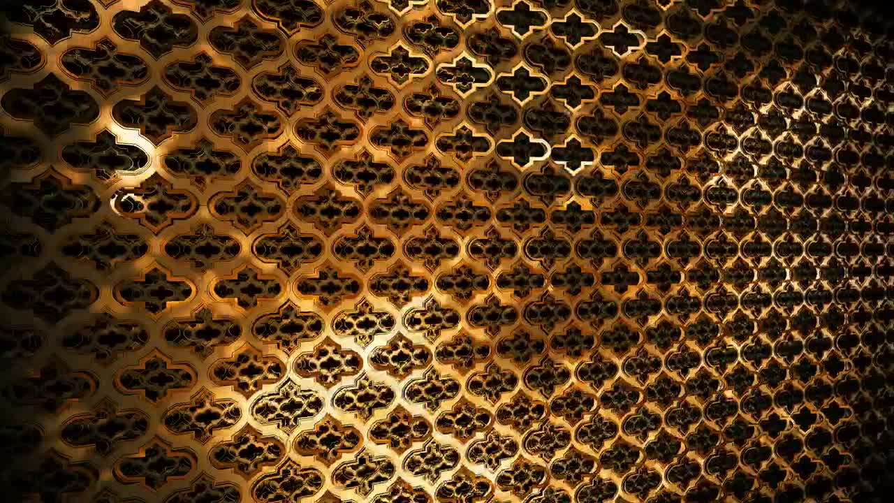 Stock Video Golden Panels Of Figures Advancing One Behind The Other Live Wallpaper For PC