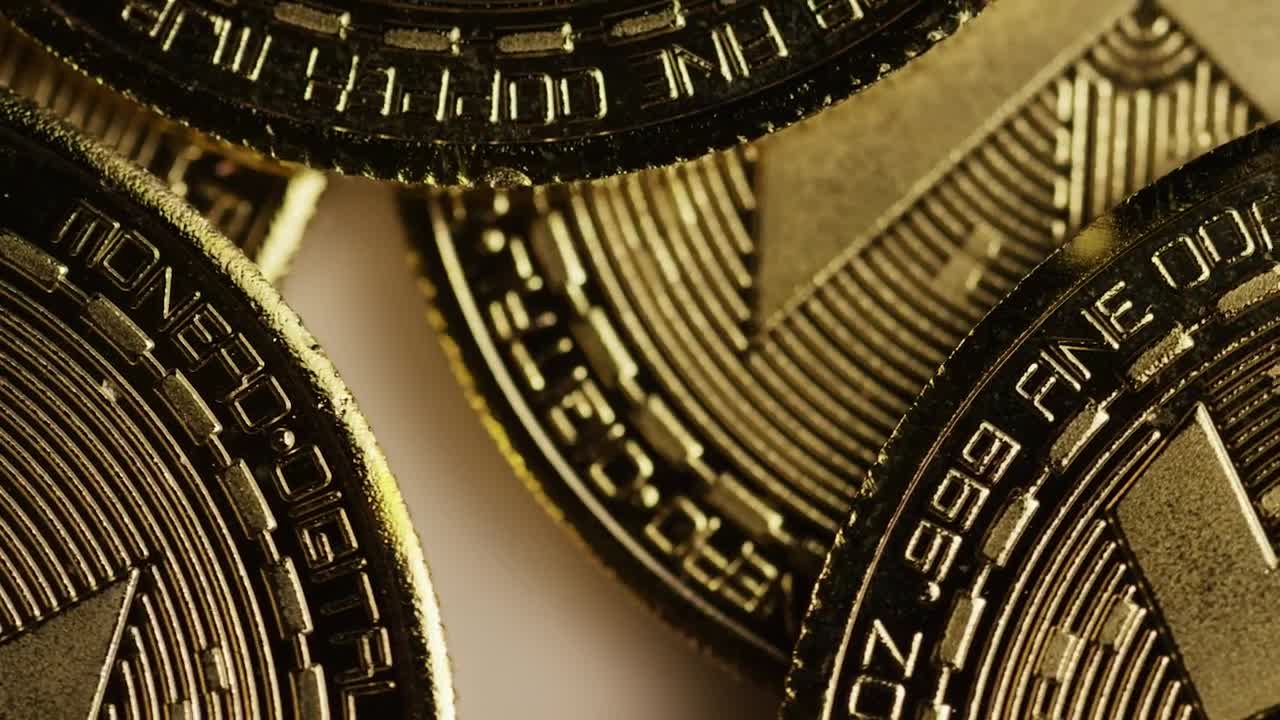 Stock Video Golden Monero Cryptocurrency Coins Rotating Live Wallpaper For PC