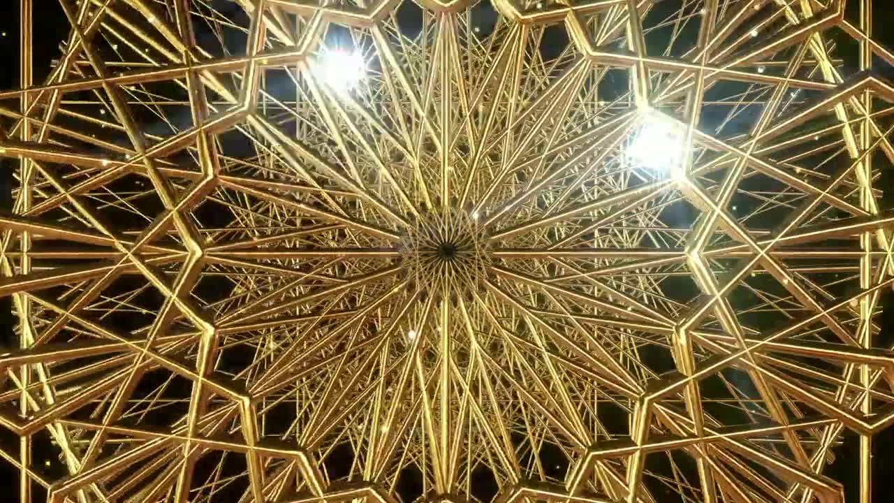Stock Video Golden Islamic Geometric Art Concept Live Wallpaper For PC