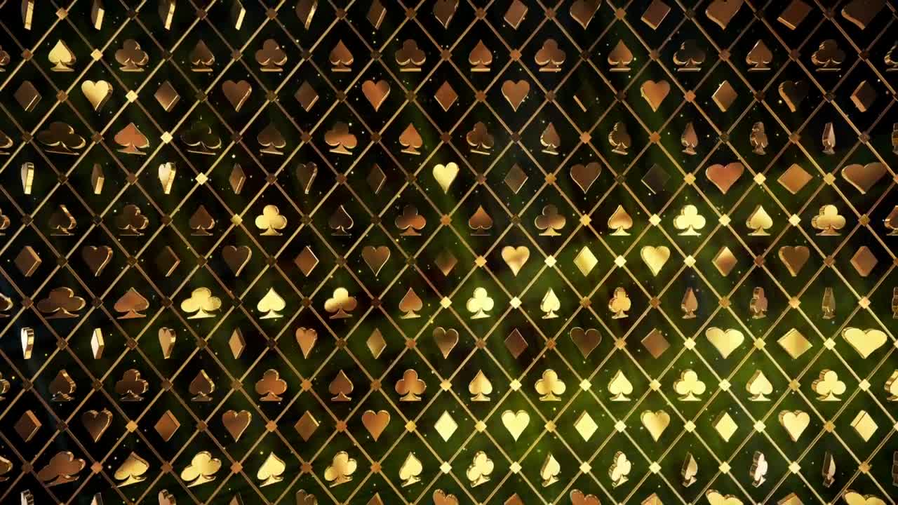 Stock Video Golden Figures With Luxury Poker Concept Live Wallpaper For PC