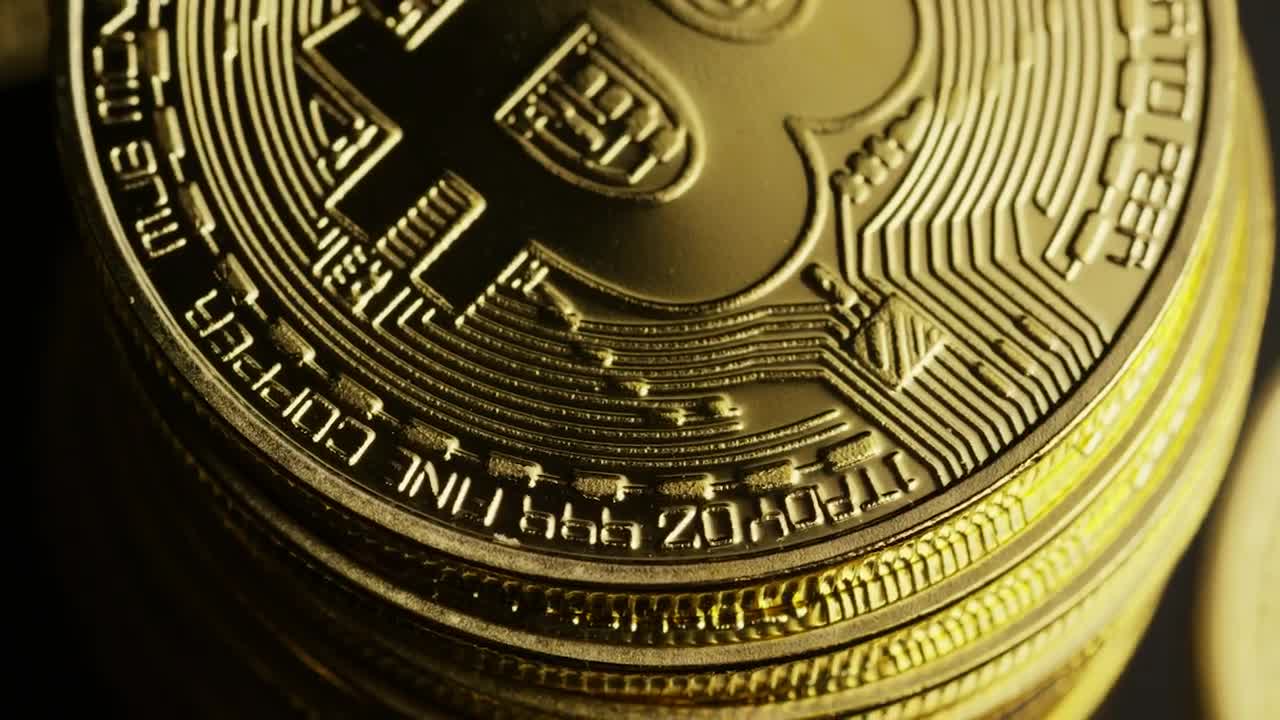 Stock Video Golden Bitcoin Coin Tower Live Wallpaper For PC