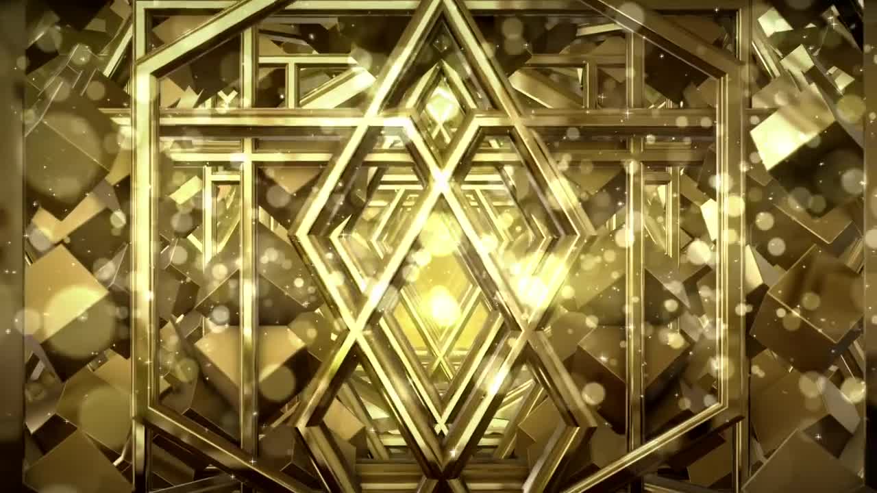 Stock Video Gold Structures And Glitter Floating Awards Live Wallpaper For PC