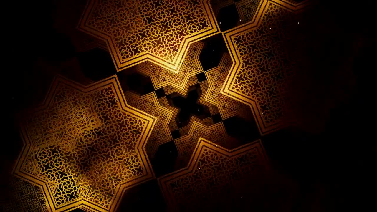 Stock Video Gold Ramadan Kareem In Islamic Pattern Spinning Live Wallpaper For PC