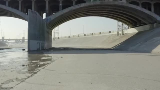 Stock Video Going Under A Bridge In A Large Drainage Canal  Smal Live Wallpaper For PC