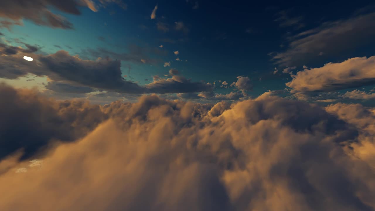 Stock Video Going Through The Clouds On A Night Flight Live Wallpaper For PC