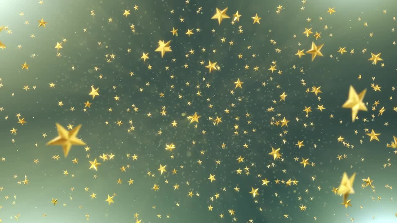 Stock Video Going Through Golden Stars In D Live Wallpaper For PC