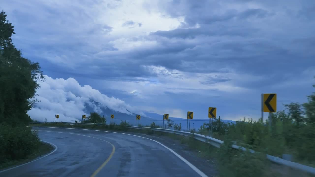 Stock Video Going Down A Curved Highway Down A Mountain Live Wallpaper For PC