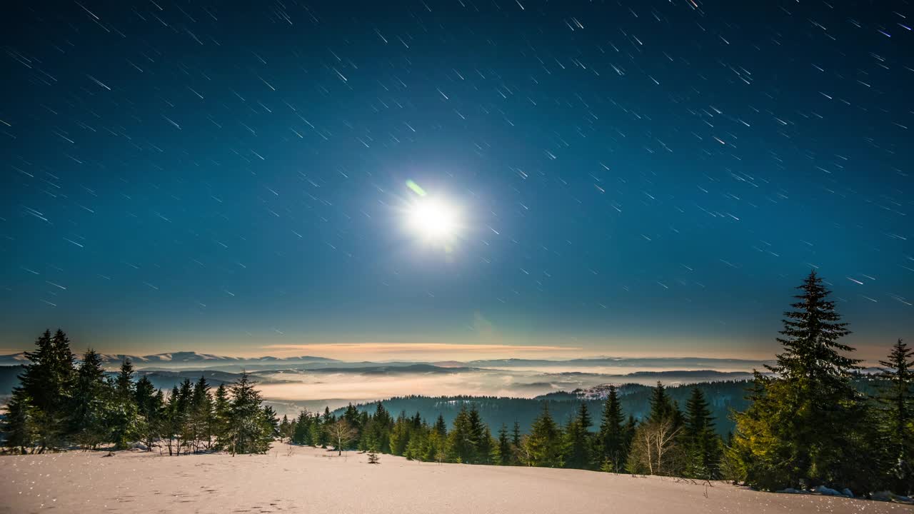 Stock Video Glowing Moon In The Starry Sky Live Wallpaper For PC