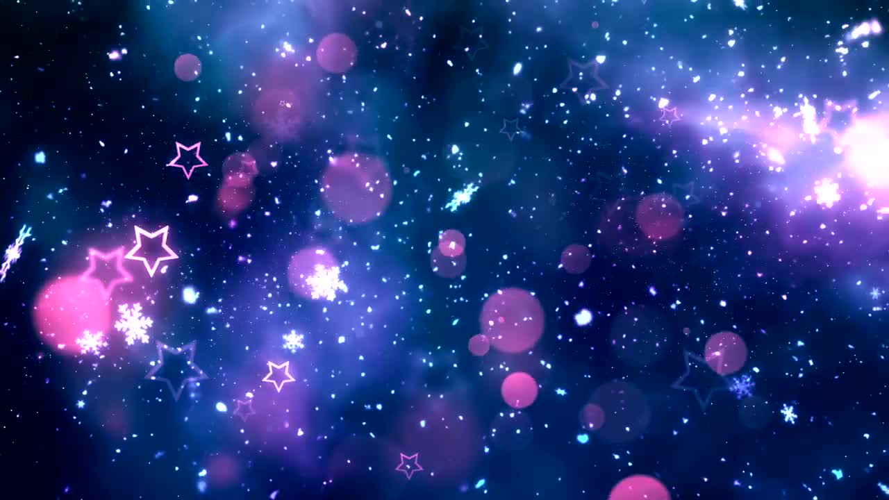 Stock Video Glitter Stars And Snowflakes Live Wallpaper For PC