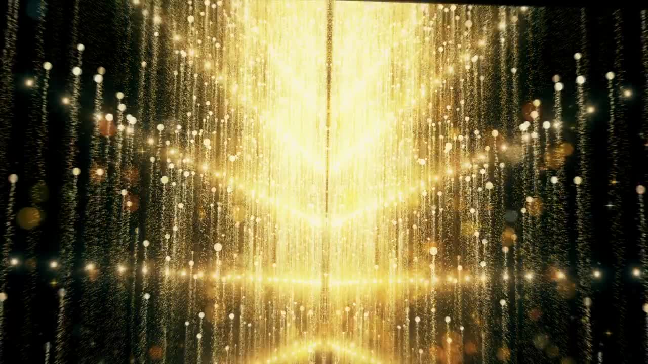 Stock Video Glitter Gold Lights Rising D Live Wallpaper For PC