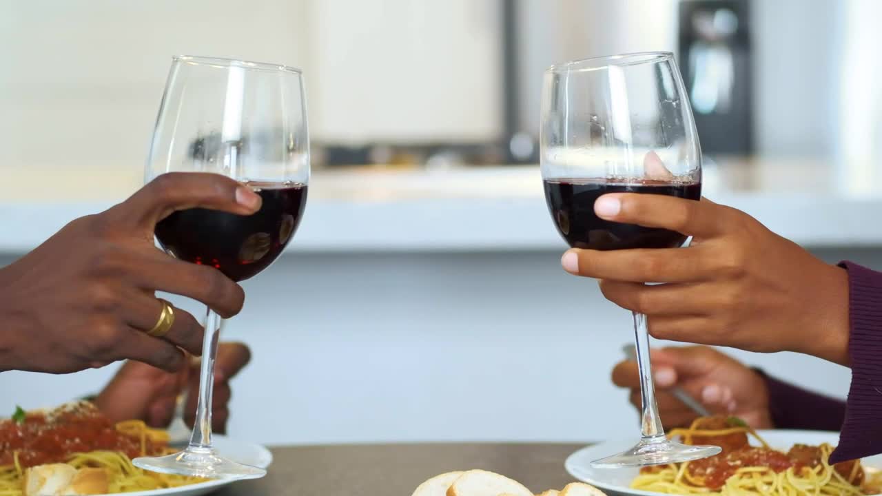 Stock Video Glasses With Wine Bumping Into A Toast At A Romantic Live Wallpaper For PC