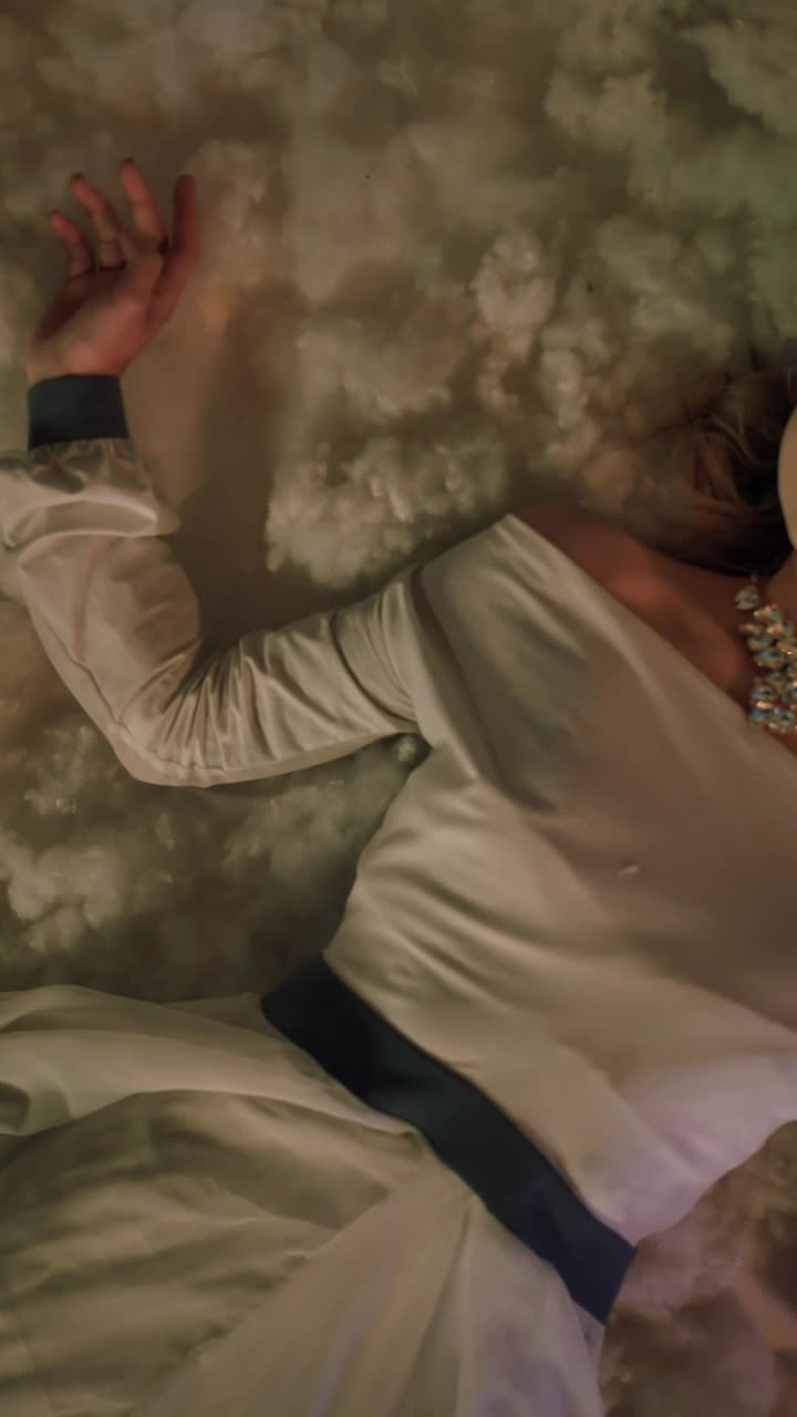 Stock Video Girl With Winter Makeup Leaning On Cotton Live Wallpaper For PC