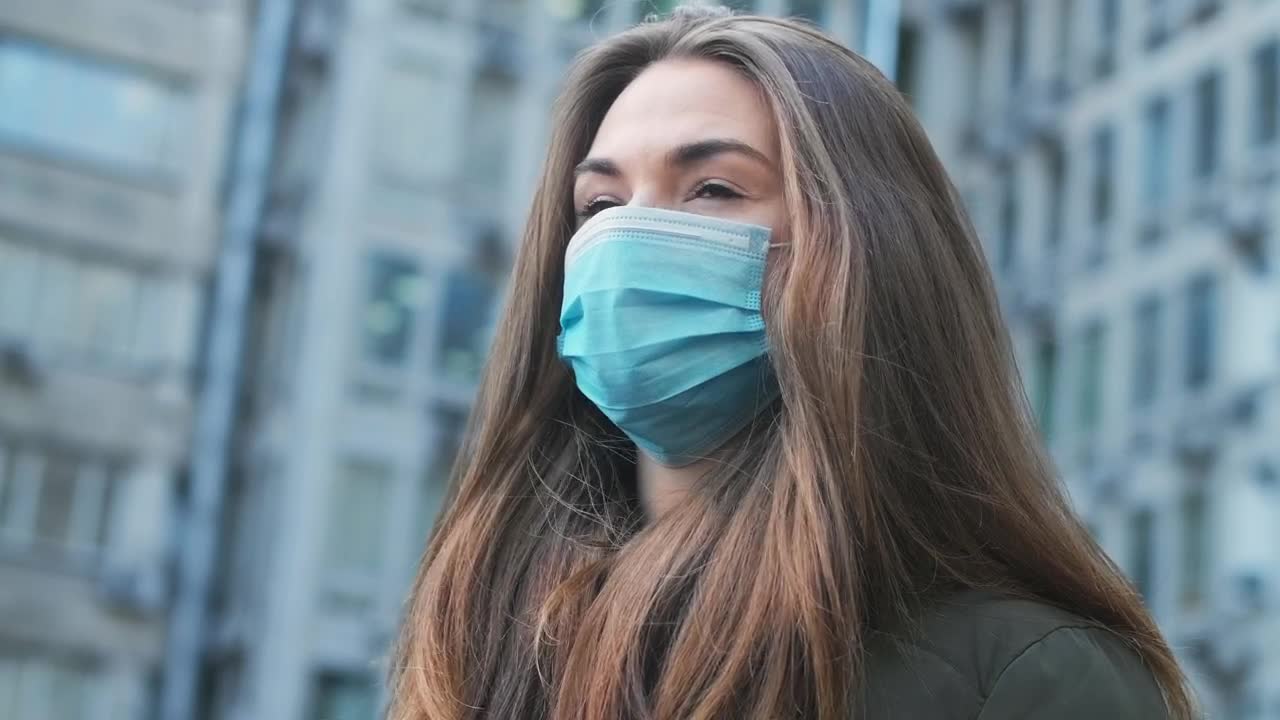 Stock Video Girl With Protective Mask Live Wallpaper For PC