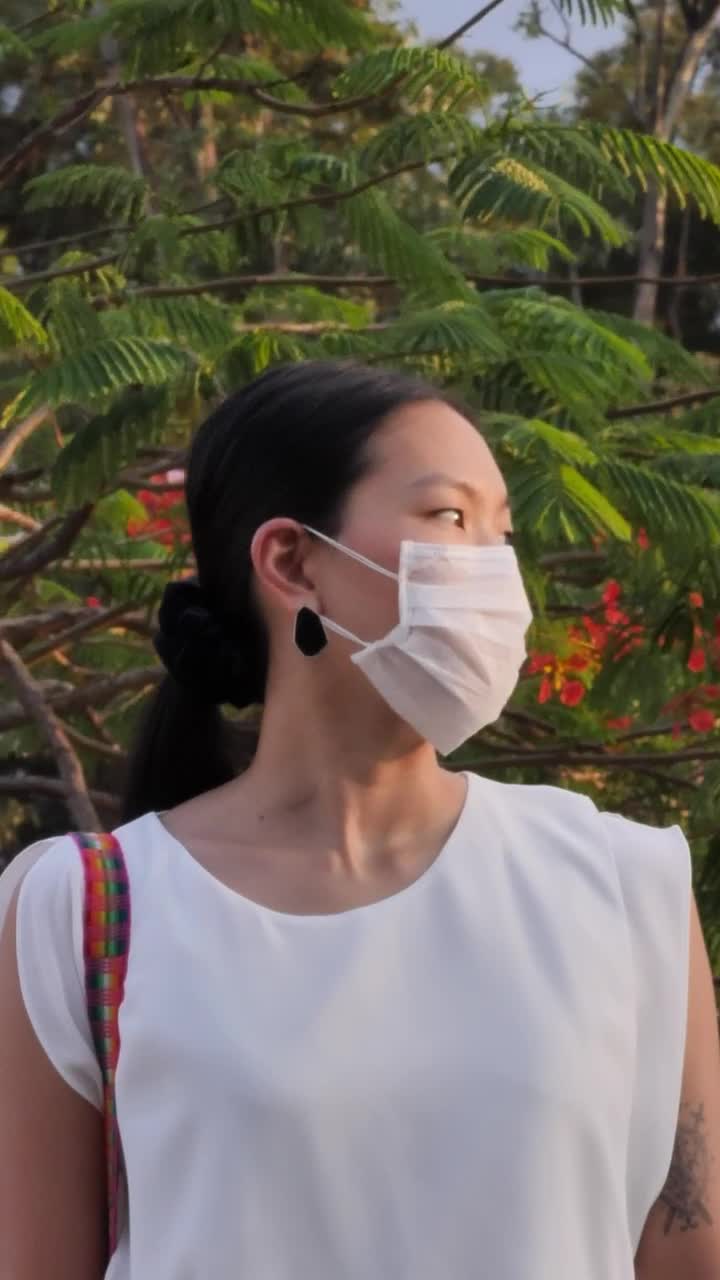 Stock Video Girl With Face Mask Portrait Live Wallpaper For PC