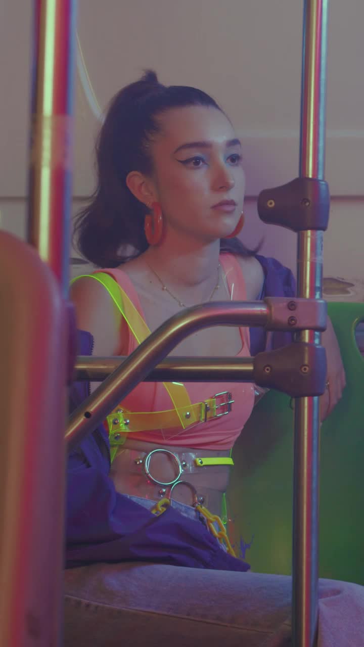 Stock Video Girl Vaguely Dancing Sitting On A Bus Live Wallpaper For PC