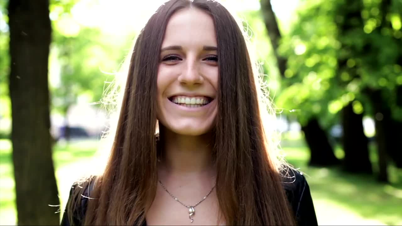 Stock Video Girl Laughing In The Park Live Wallpaper For PC