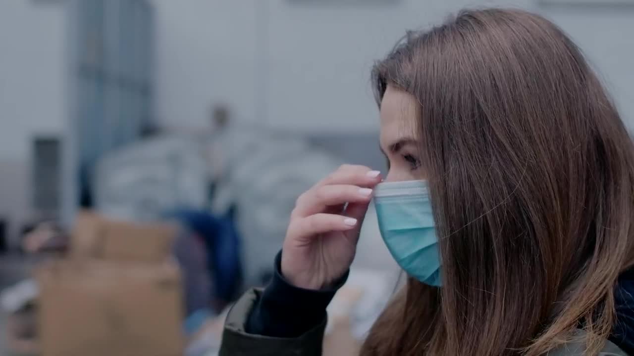 Stock Video Girl In Profile Wearing A Mask Live Wallpaper For PC