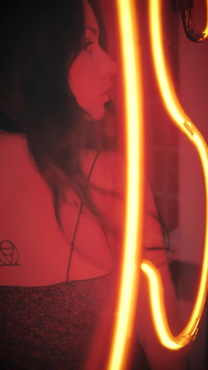 Stock Video Girl In Neon Sign Live Wallpaper For PC