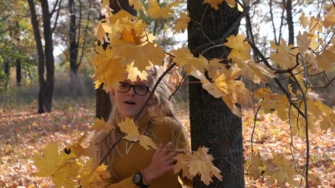 Stock Video Girl Hiding Behind A Tree Live Wallpaper For PC