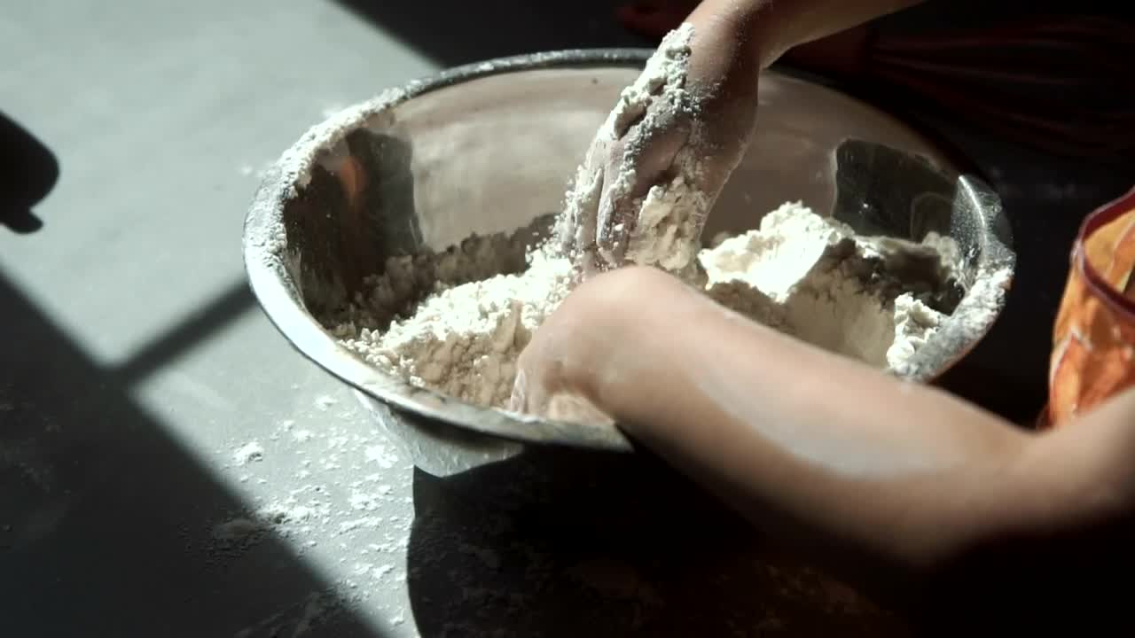 Stock Video Girl Hands Preparing The Dough Live Wallpaper For PC