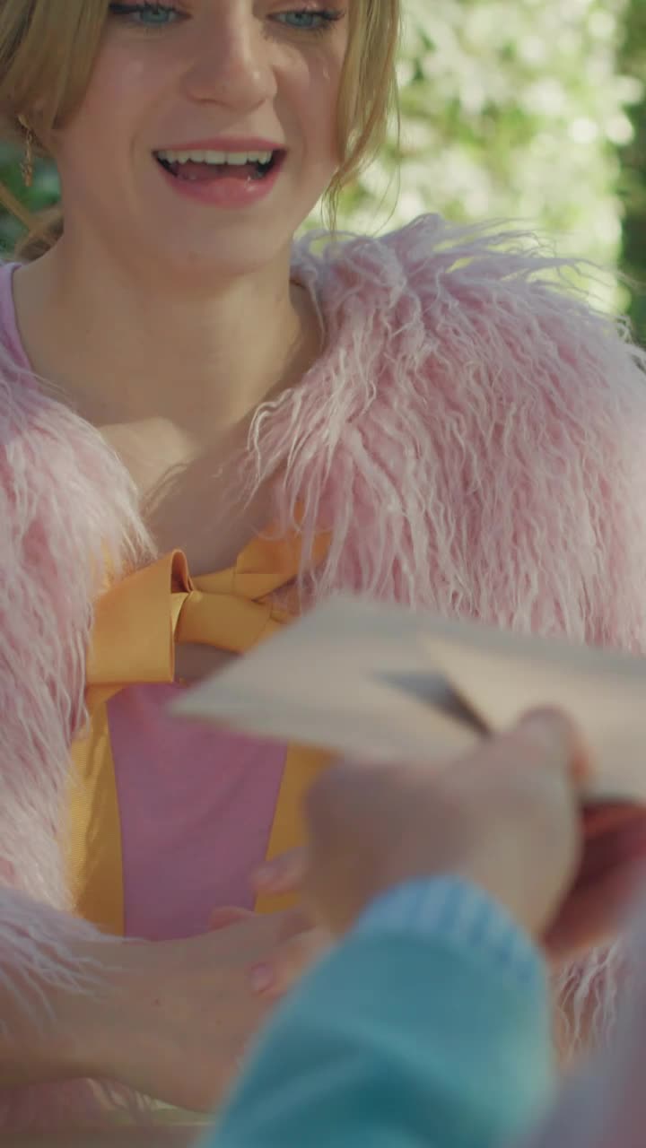 Stock Video Girl Excited To Receive A Valentines Letter Live Wallpaper For PC