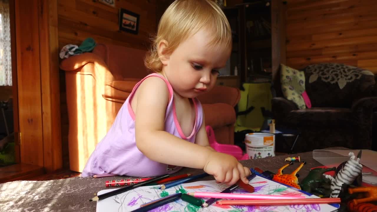 Stock Video Girl Drawing With Color Pencils Live Wallpaper For PC