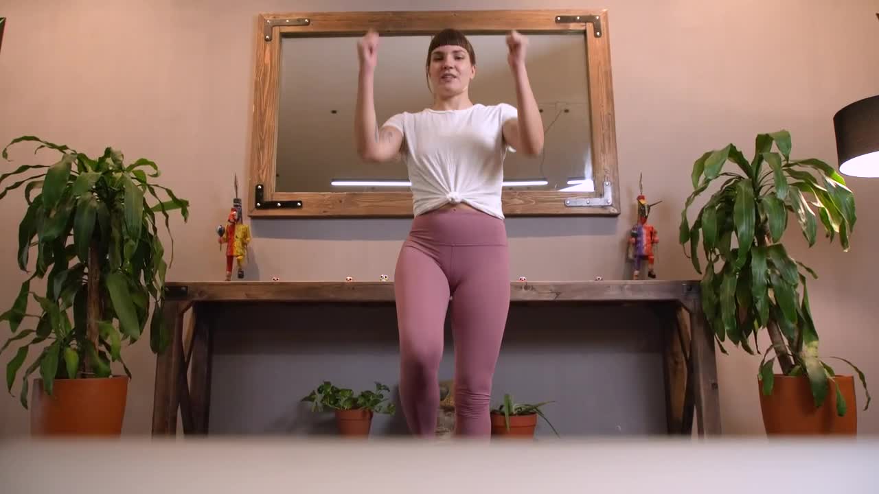 Stock Video Girl Doing Exercise Lively And Happy Live Wallpaper For PC