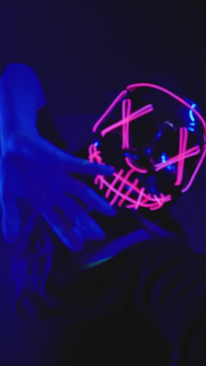 Stock Video Girl Dancing With A Mask In Front Of The Lens Live Wallpaper For PC