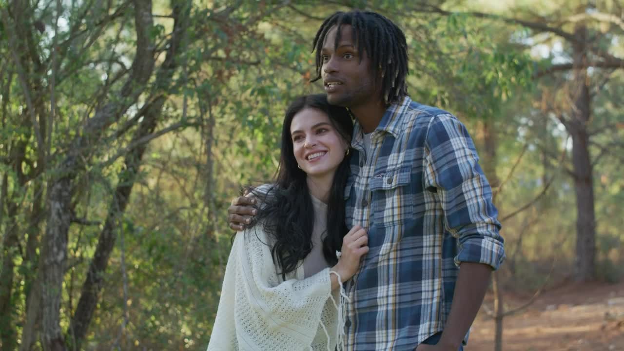 Stock Video Girl And Boy Embraced Appreciating Nature Live Wallpaper For PC