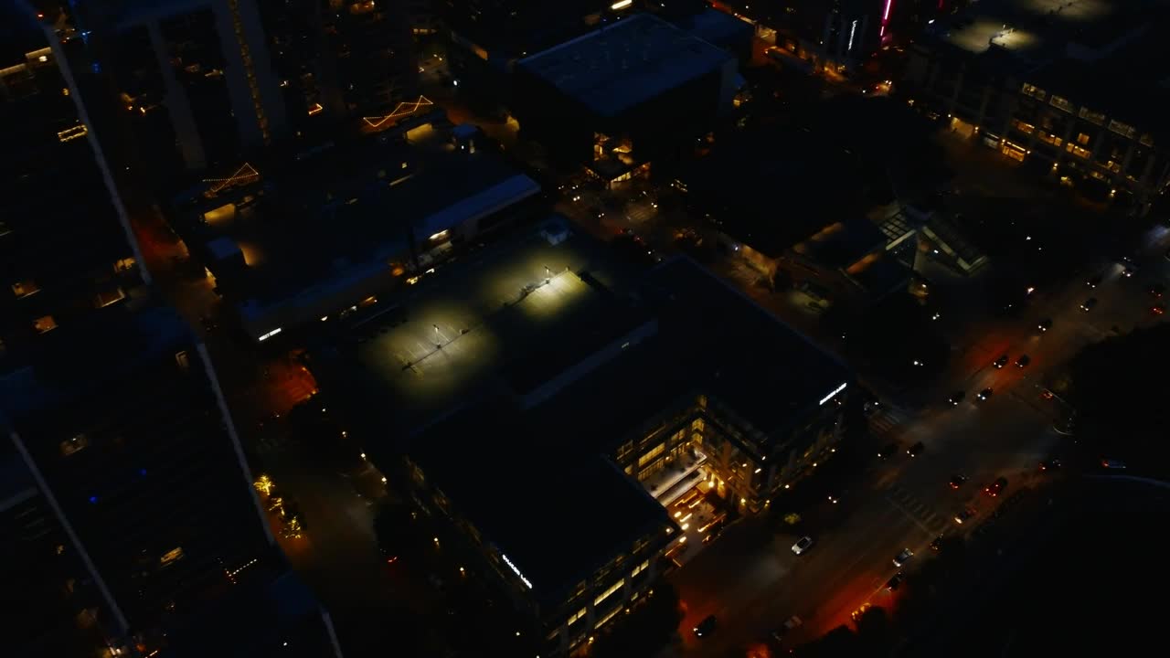 Stock Video General View From The Heights Of A City At Night Live Wallpaper For PC