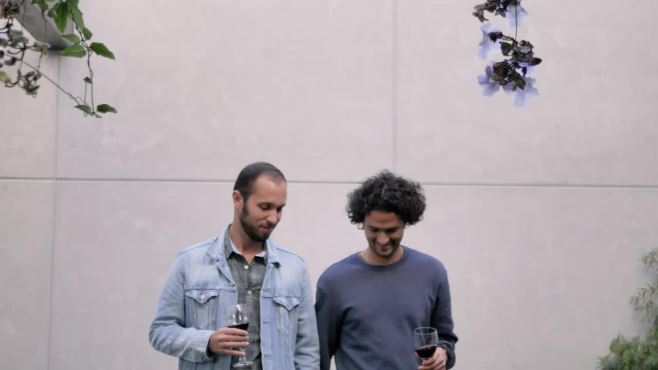 Stock Video Gay Couple In Love Drinking Wine Live Wallpaper For PC
