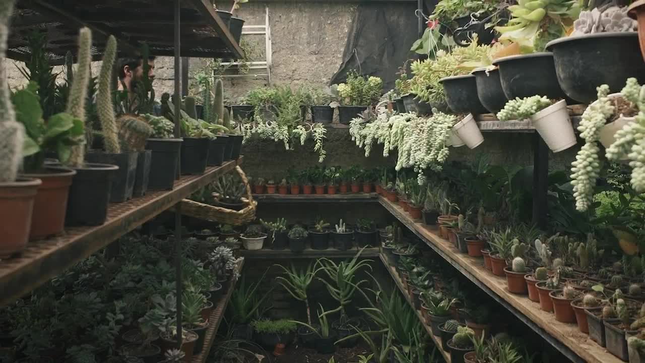 Stock Video Gardener Shelving Potted Plants Live Wallpaper For PC