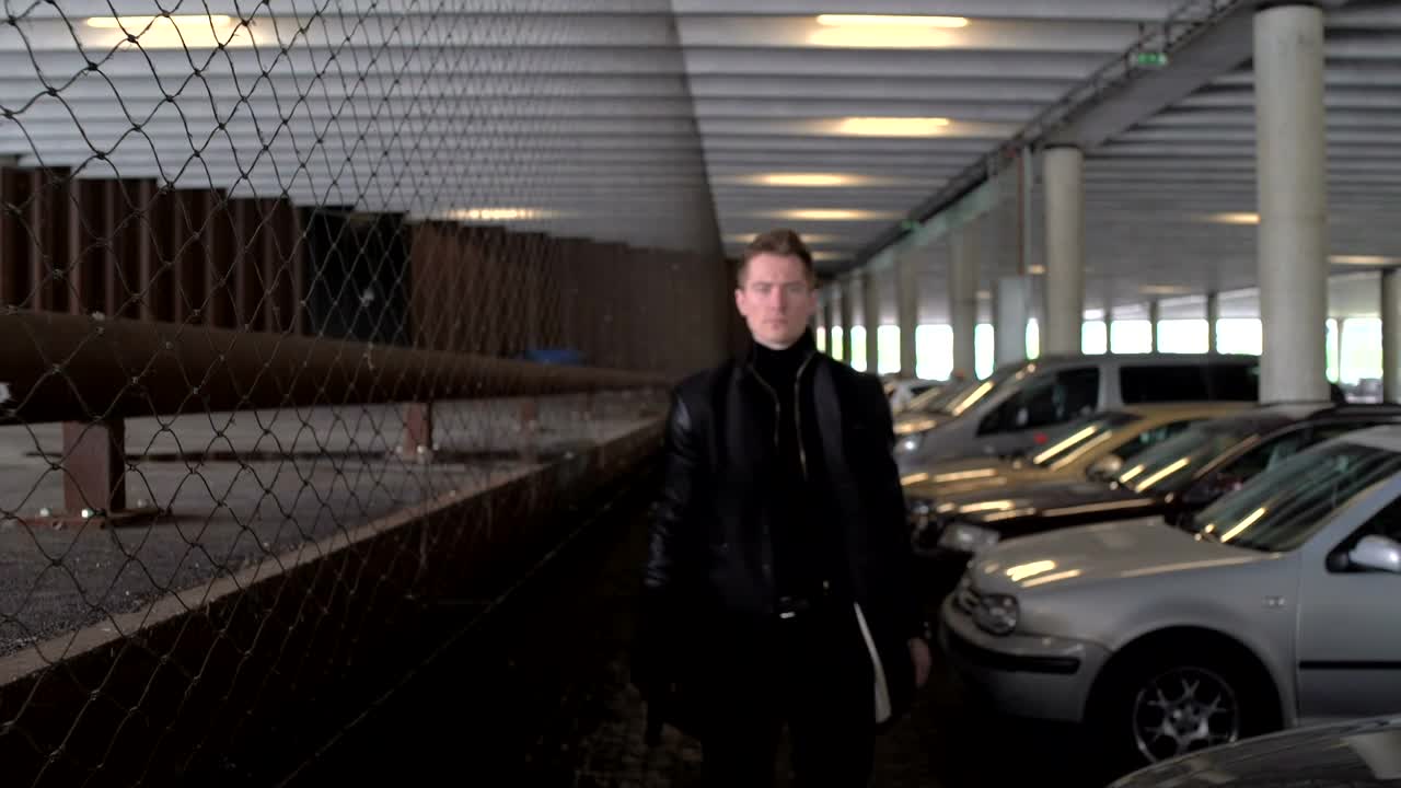 Stock Video Gangster Shooting A Gun In The Parking Lot Live Wallpaper For PC