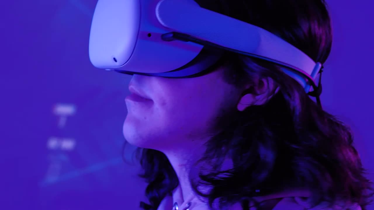 Stock Video Gamer Boy Trying On Some Vr Glasses Live Wallpaper For PC