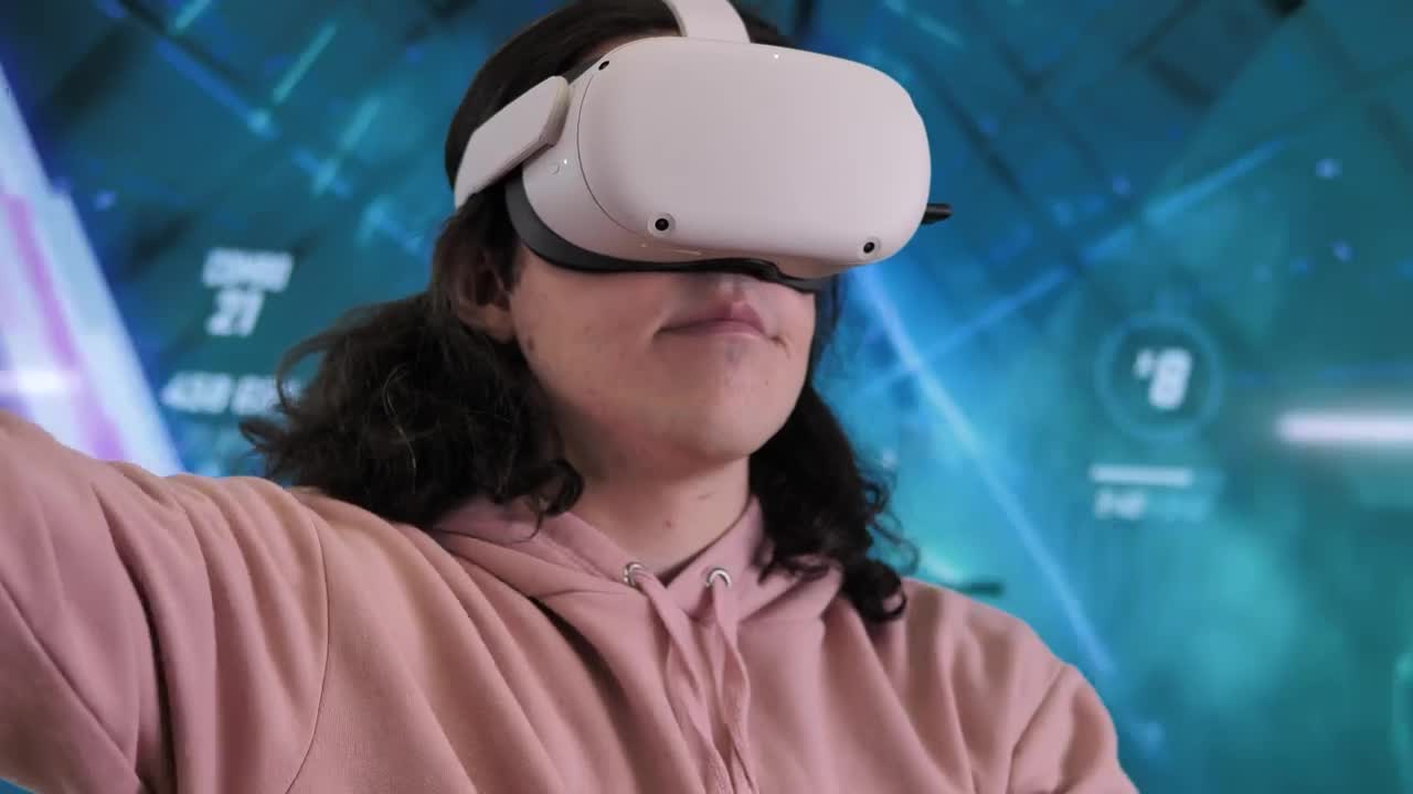 Stock Video Gamer Boy Moving His Hands To Play Live Wallpaper For PC